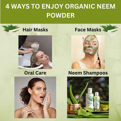 Organic Neem Leaf Powder - 3.35 Oz. - Azadirachta Indica for Hair and Skin Care