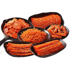 70g*4bags Mixed flavors Spicy snacks big spicy slices Chinese handmade snacks