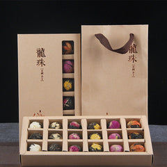 HelloYoung Yunnan Raw Pu'er Scented Tea 120g (18pcs) Dragon Ball Gift Box Jasmine 6 Flavor
