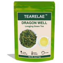 HelloYoung TEARELAE Longjing Tea Dragon Well Green Tea Rich Bean Aroma 113g