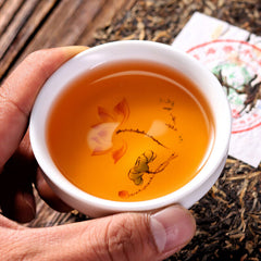 HelloYoung Nanqiao Menghai Puer Raw Tea Arbor Pu'er Silver Needle Tribute Cake 250g