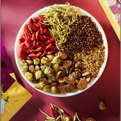 HelloYoung 120g Wolfberry Cassia Flower Tea Organic Chrysanthemum Honeysuckle Burdock Root