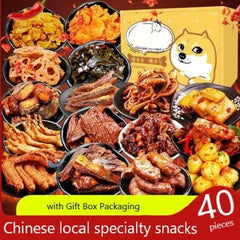 40PCS Chinese Snack box Asian korean japanese local specialty duck neck