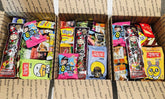 100 Stück Los Asian Snack Box J Vielfalt behandeln Probe Tester