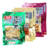 Youyou Spicy Chicken Feet Vacuum-packed 2+2+2 Bags 有友泡椒凤爪 共6袋/2袋山椒味+2袋椒香味+2袋酸菜味