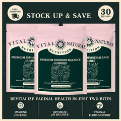 Premium Feminine Balance Gummies - for Women’s Health & Wellness 60 Gummies'