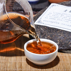 2008 Year Sanpa Lao Ban Zhang Ripe Puerh Pu'er Natural Shu Puer Tea 357g Black