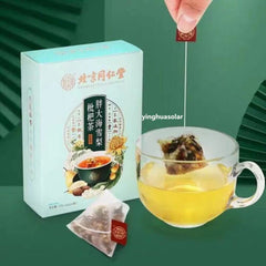 HelloYoung Nourishing Throat Health Herbal Tea 北京同仁堂胖大海雪梨枇杷茶栀子金银花菊花罗汉果大麦薄荷桔梗清润养生咽喉茶5g*24袋/盒