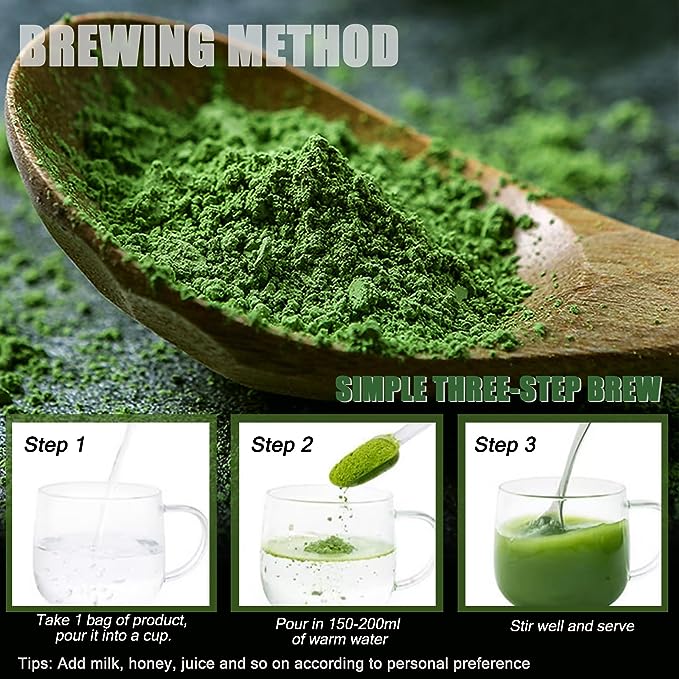 HelloYoung Organic Barley Grass Powder original 250g barley grass official store pure organic barley body Body Detoxification and Weight Loss Barley Health Matcha Beverage Secondary image