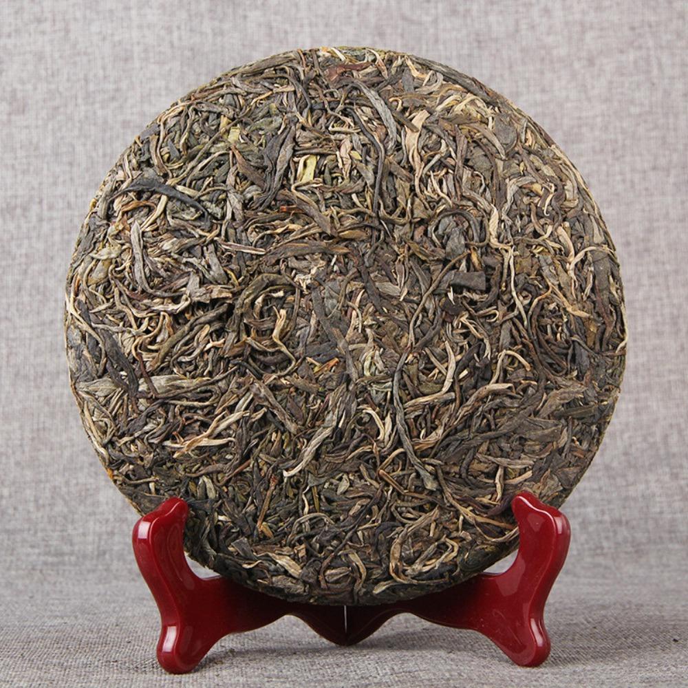HelloYoungTea 357g Ancient Tree Pu erh Tea Cake Natural Green Pu-erh Handmade