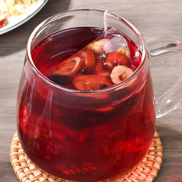 HelloYoungTea Beijing TongRenTang Rose Roselle Tea Red Date Mulberry Jasmine Health Tea