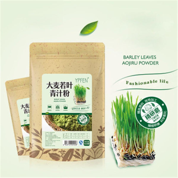 HelloYoungTea Organic Wheat Grass Powder 100g, Pure Natural Healthy Drink