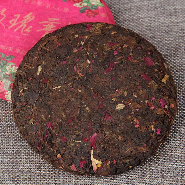 HelloYoungTea 100g Pu-erh Ripe Tea Rose Ripe Tea Cake