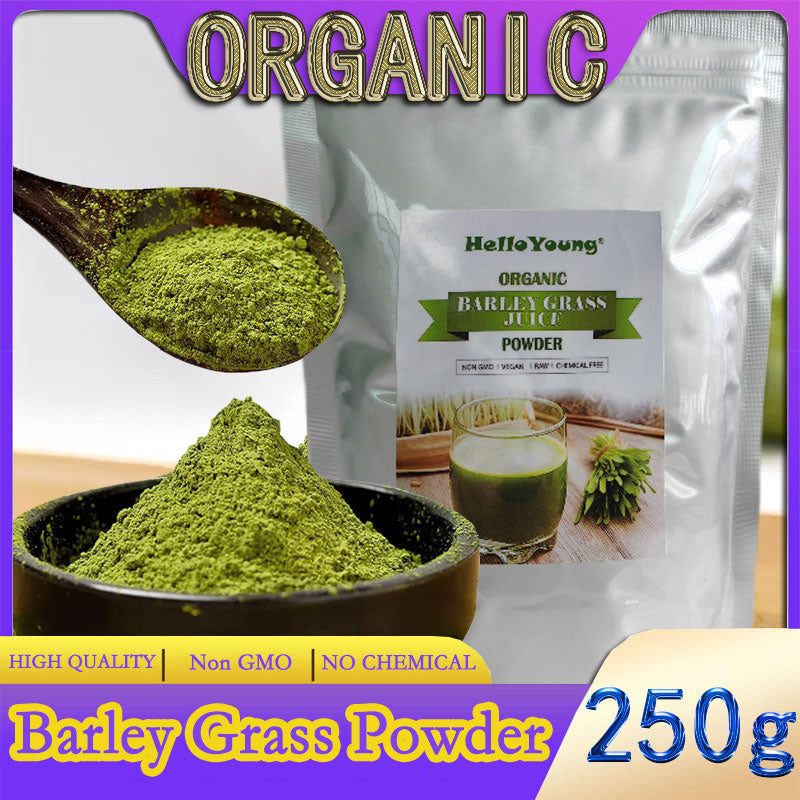 HelloYoung barley powder pure organic Organic Barley Grass Powder original 250g barley grass official store Vegan, Gluten Free, Non-GMO