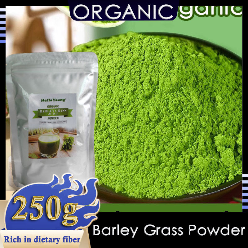 HelloYoung HelloYoung Imported Unsweetened Premium Organic Barley Grass  Rich in Fibers, Vitamins, Minerals, Raw Organic Perfect Food Green Superfood