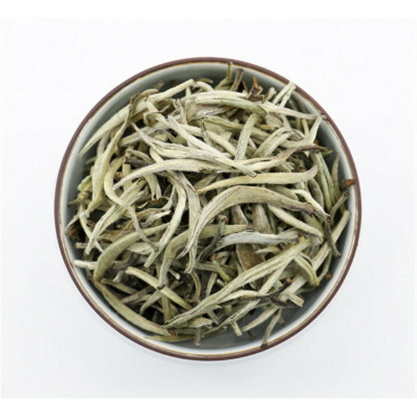 HelloYoungTea Chinese Organic Tea Bai Hao Yin Zhen Silver Needle White Tea Loose Leaf Buds Tea