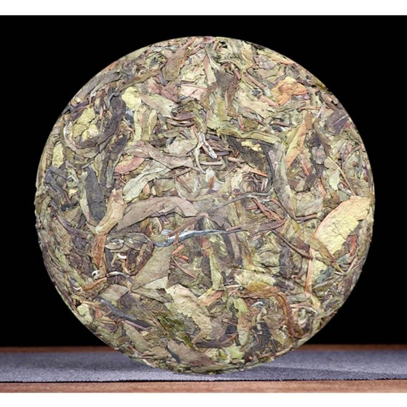 HelloYoungTea Iceland Golden Leaf Raw Pu-erh Tea Ancient Tree Premium Cake 357g