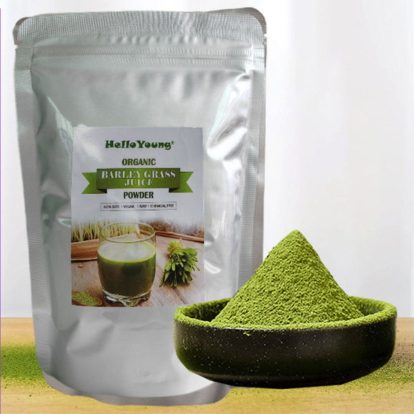 HelloYoung Barley grass powder original 100% pure Organic Barley Grass detox for lose weight