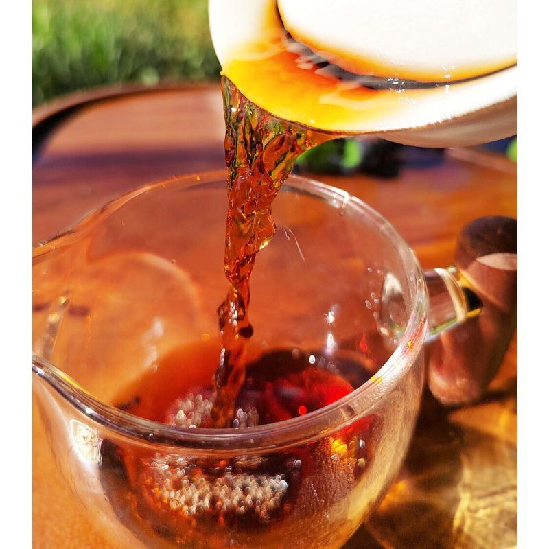 357g Old Banzhang Pu'er Ripe Tea Banzhang Golden Buds Tribute Cake Seven Cakes