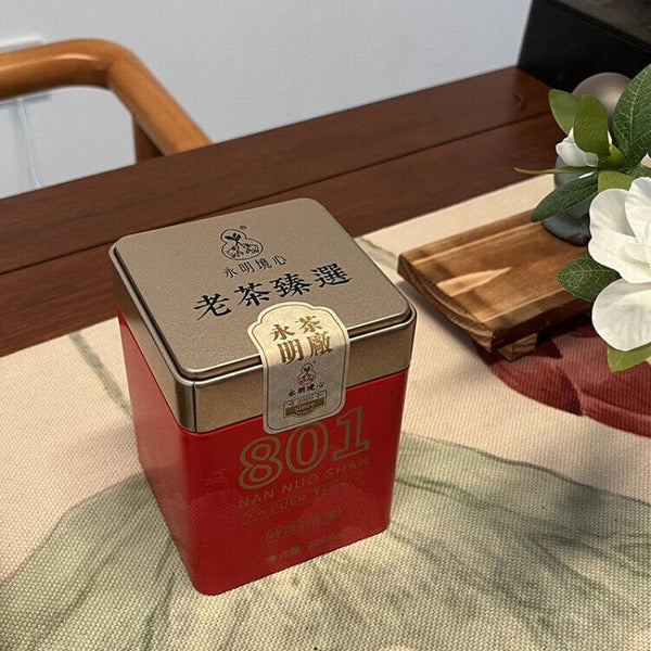 HelloYoungTea 200g Seventeen-Year-Old Yunnan Pu'er Tea Aged Pu'er Ripe Tea Deblocked Canned