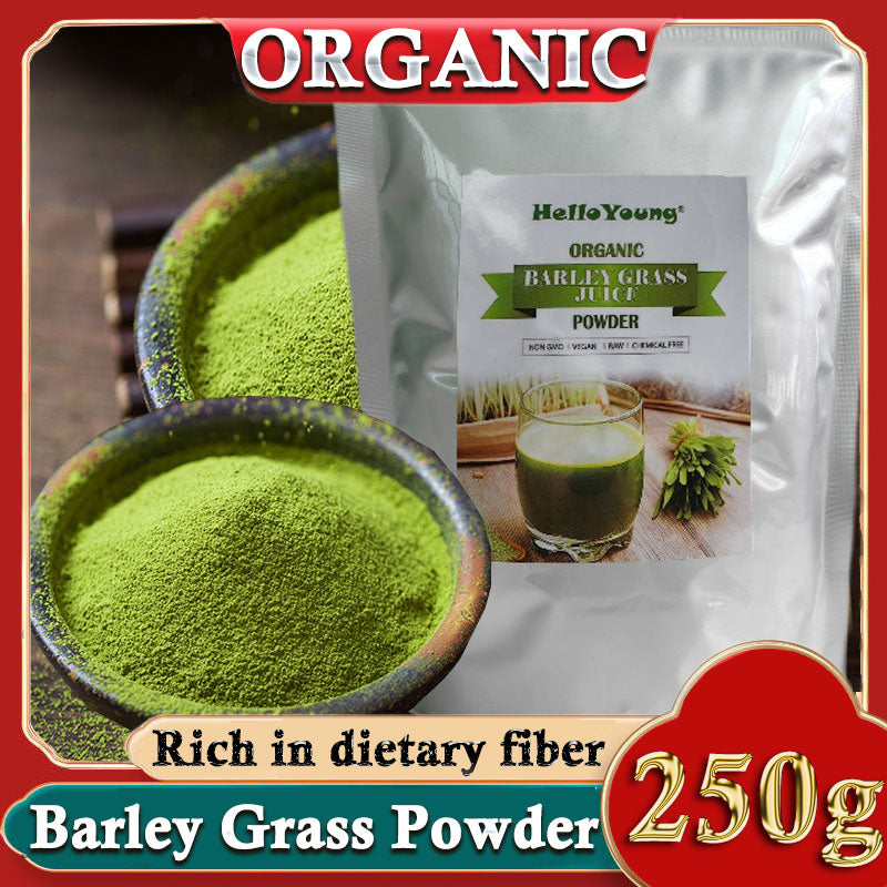 HelloYoung HelloYoung 250g Organic Barley Grass Powder Gluten Free Non-GMO Superfood Grass Juice Powder with Rich Dietary Fiber, No Addtives Main image