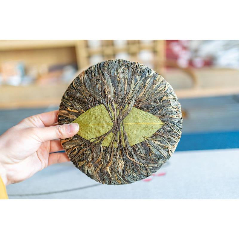400g Yunnan Ancient Pu'er Seven Seed Cake Tea DaXueshan Handle Tea Pu'er Raw Tea