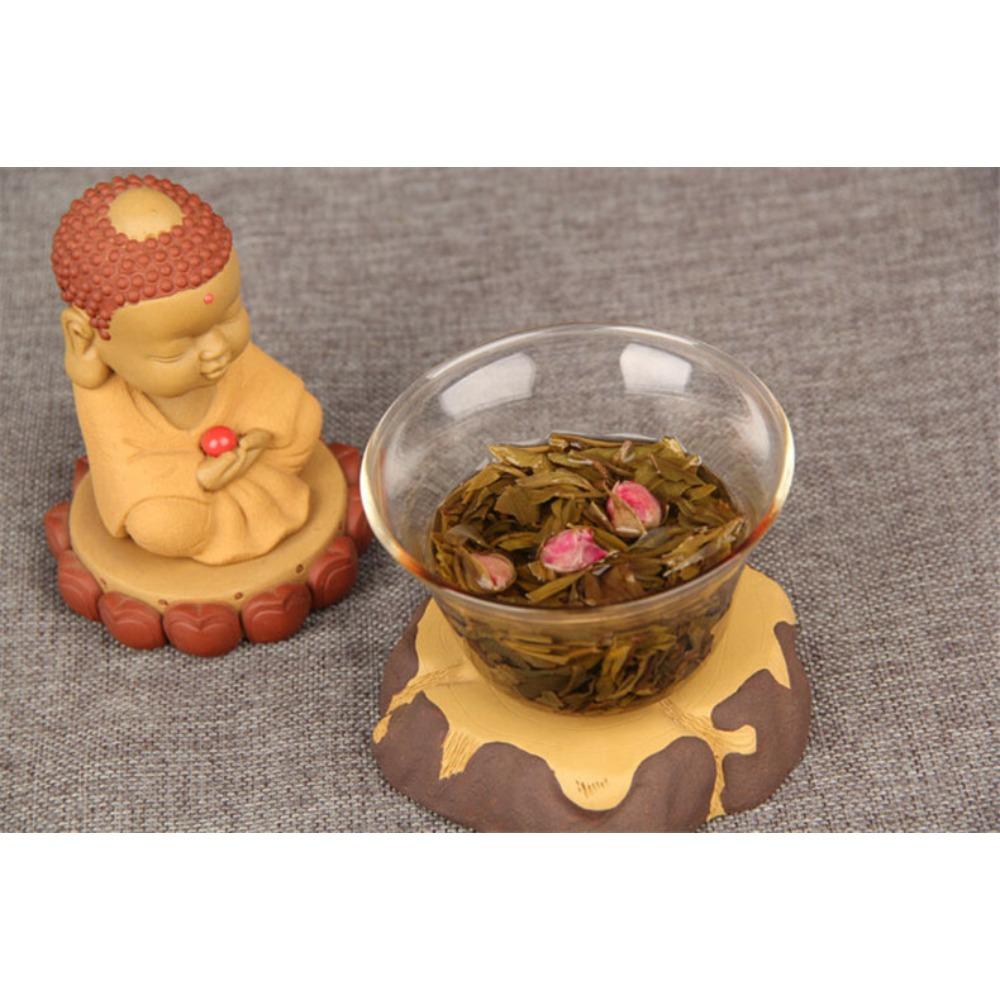 HelloYoungTea Handmade Raw Pu-erh Tea with Rose 500g Ancient Tree Mini Tuocha