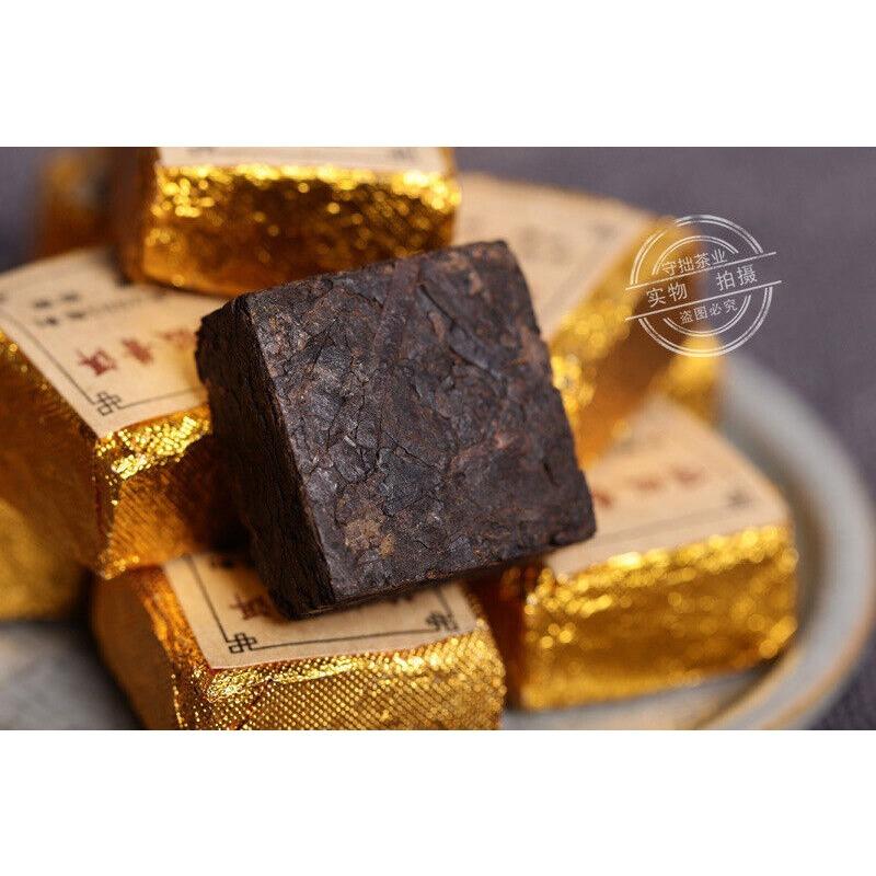 HelloYoungTea Yunnan Puerh Tea 500g 2003 Small Golden Brick Mini Tuo  Square Brick