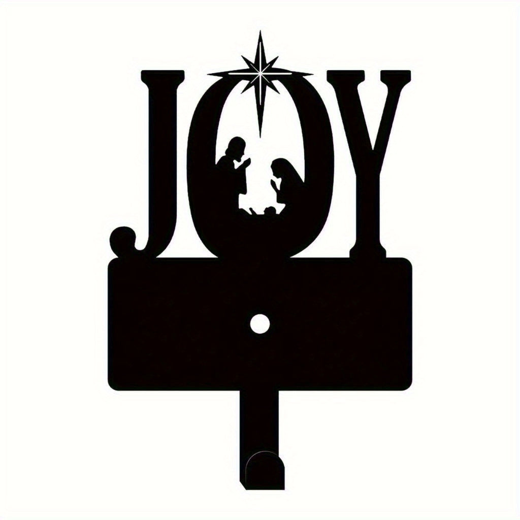 CIFbuy-Christmas Manger Wall Hook - Rust-Resistant Iron Key & Belt Holder, Nativity-Themed Holiday Decor for Home & Office (Wall SculpturesPC)