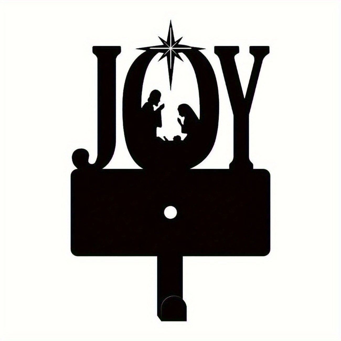 CIFbuy-Christmas Manger Wall Hook - Rust-Resistant Iron Key & Belt Holder, Nativity-Themed Holiday Decor for Home & Office (Wall SculpturesPC)