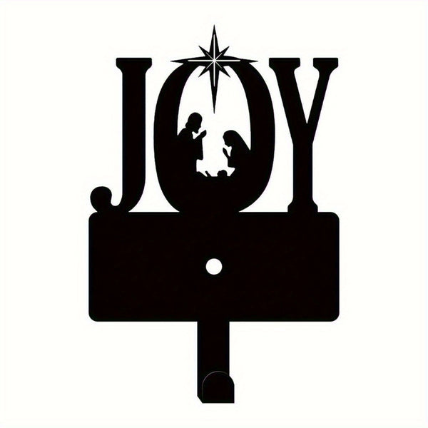 CIFbuy-Christmas Manger Wall Hook - Rust-Resistant Iron Key & Belt Holder, Nativity-Themed Holiday Decor for Home & Office (Wall SculpturesPC)