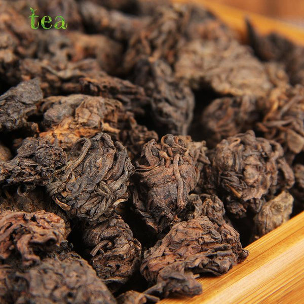 Yunnan Pu'er Tea 8 Year Aged Natural Tuocha Mengku Golden Bud Old Tree Loose Leaf Medium Size 云南普洱茶 8年陈天然沱茶 勐库金芽老树散茶 中号