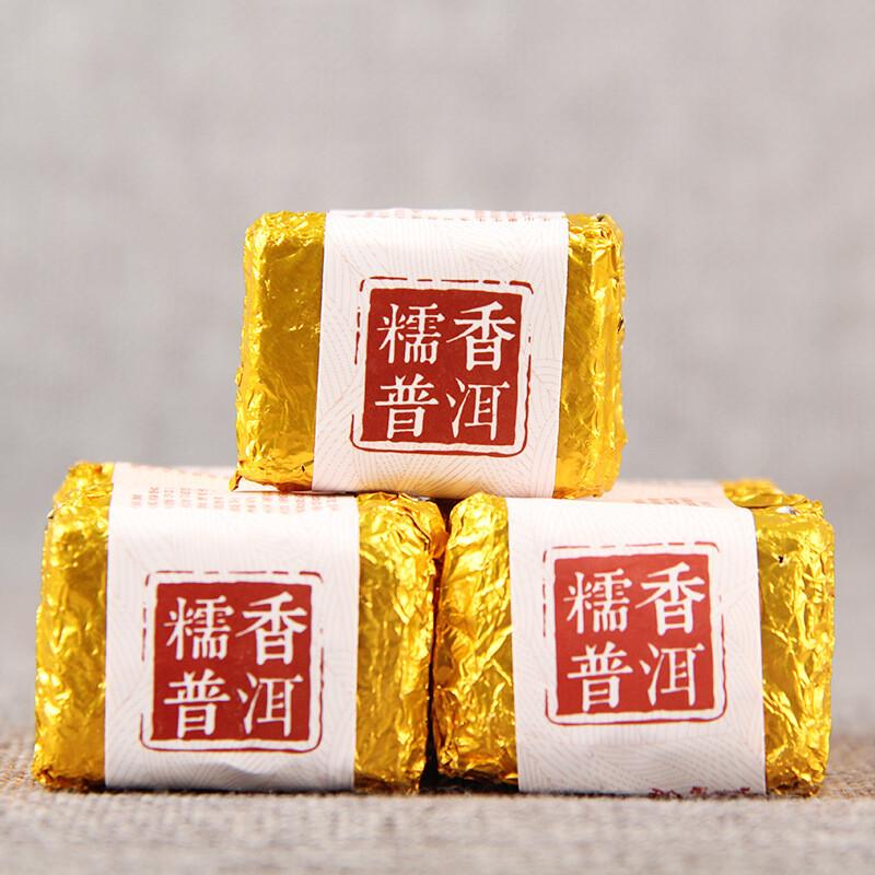 HelloYoungTea Premium Pu-Erh Ripe Tea Brick 500g Glutinous Fragrant Small Square