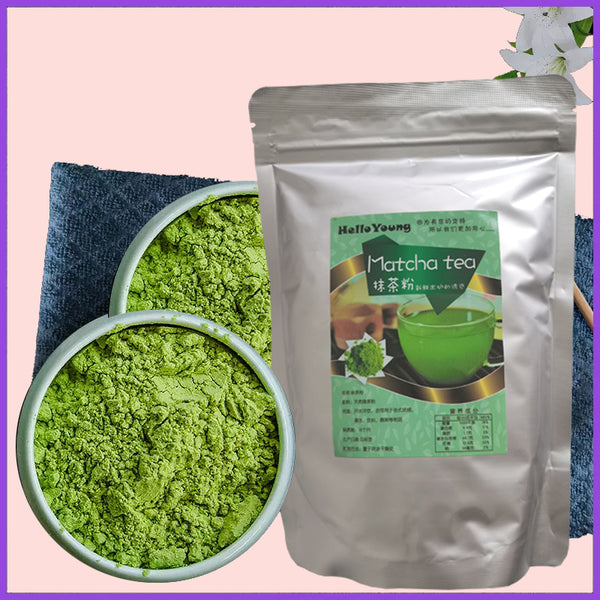 HelloYoung matcha green tea powder Matcha Slimming Products for Weight Loss 250g Natural Organic Ketogenic Diet Vegetarian Food Rich in Antioxidant