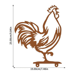 CIFbuy™ 1pc Customized Metal Iron Rooster Mailbox Topper - Delightful Decor Beautifying Outdoor Space, Ideal for Home & Mailbox Enhancement, Adds Whimsical Touch to Surroundings, Wall Sculptures, Sturdy Iron Craft, Collectible Figurines.
