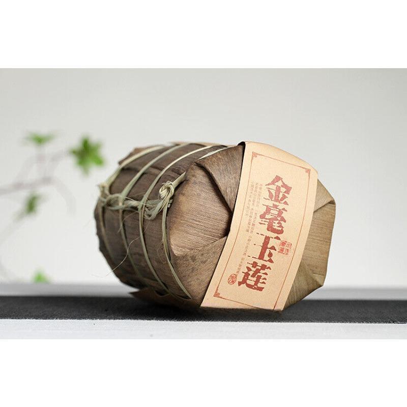HelloYoungTea 100g Yunnan Pu'er Tea Golden Hao Yu Lian Small Cake Ripe Pu'er Tea