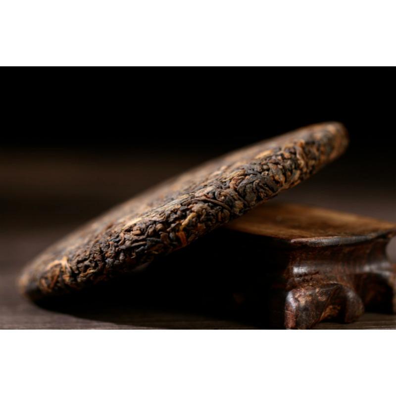 HelloYoungTea Yunnan Pu'er Tea 100g Ripe Cake Aged Old Tree Tea Golden Bud Ripe Tea