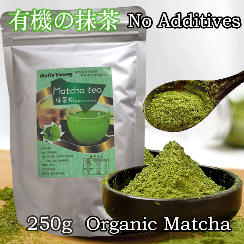 HelloYoung Matcha Powder Green Tea Powder 250g Great Coffee Alternative for Energy and Stamina Focus diet drink for loss weight