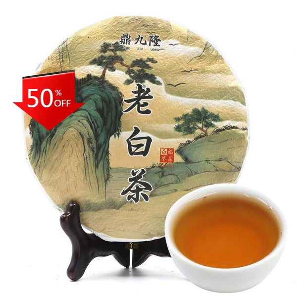 HelloYoungTea Landscape CHinese White Tea Old Bai Cha Tea Leaf Cake 350g Health Tea