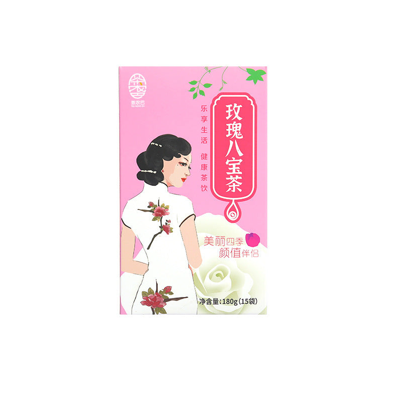 HelloYoung Health Care Natural Babao Tea Includes Longan Rose Jujube Herbal Tea 180g 15 Bag Main image