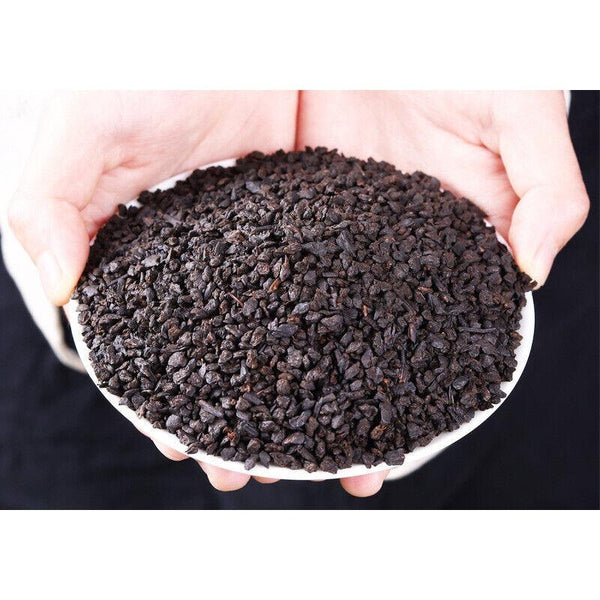 HelloYoungTea Yunnan Menghai Old Ripe Pu'er Tea Glutinous Fragrant Tea Fossil Broken Silver