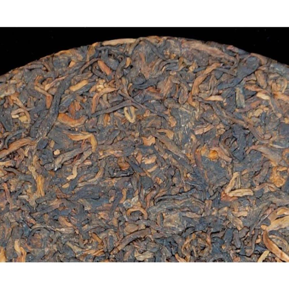 Yunnan Menghai Brown Mountain Ancient Tree Ripe Puer Seven Seeds Tea Cake 357g 云南勐海布朗山古树熟普洱七子饼茶 357克