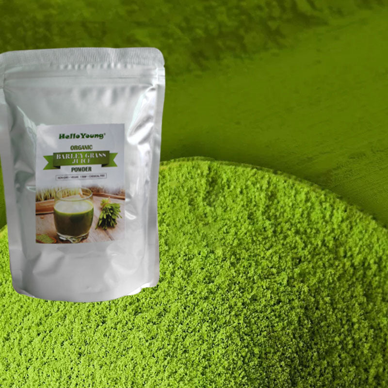 HelloYoung HelloYoung Organic Wheatgrass Juice Powder No High Temperatures Used Non-GMO Instant Juice Powder