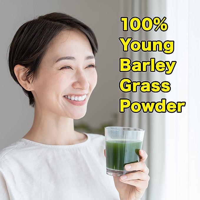 HelloYoung barley powder pure organic Organic Barley Grass Powder original 250g barley grass official store Fibers, Minerals, Antioxidants and Protein, Support Immune System and Digestion, Vegan