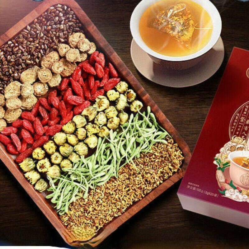 HelloYoungTea 5g*20 Bags Juemingzi Niubang Herbal Tea Tongrentang Herbs Tea Bag Cassia Burdock