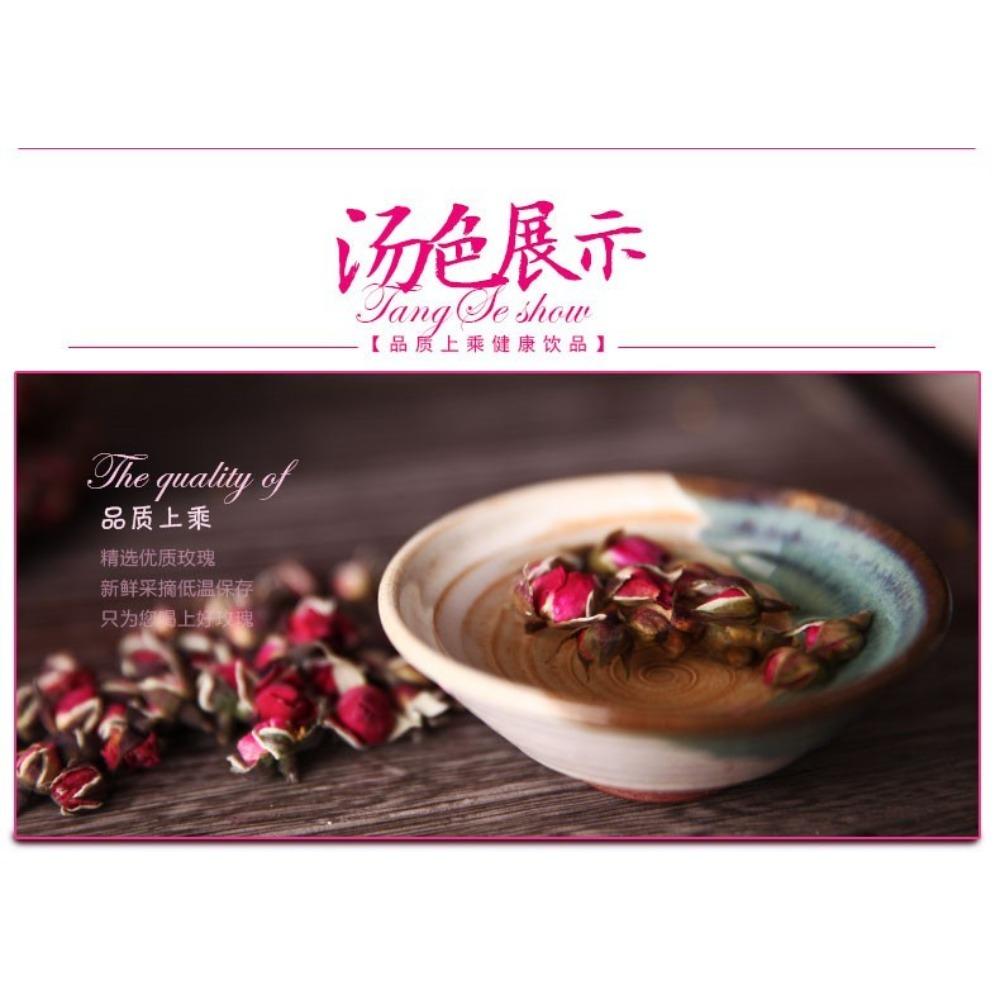HelloYoungTea Dried Rose Buds Flower Tea Cake Natural Herbal Infusion Premium Quality