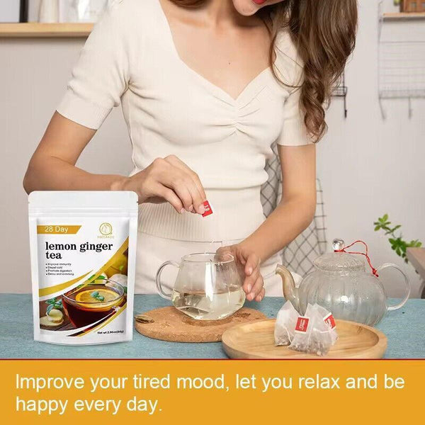 Natural high-quality Lemon Ginger Tea Detox Weight Loss 28 Days