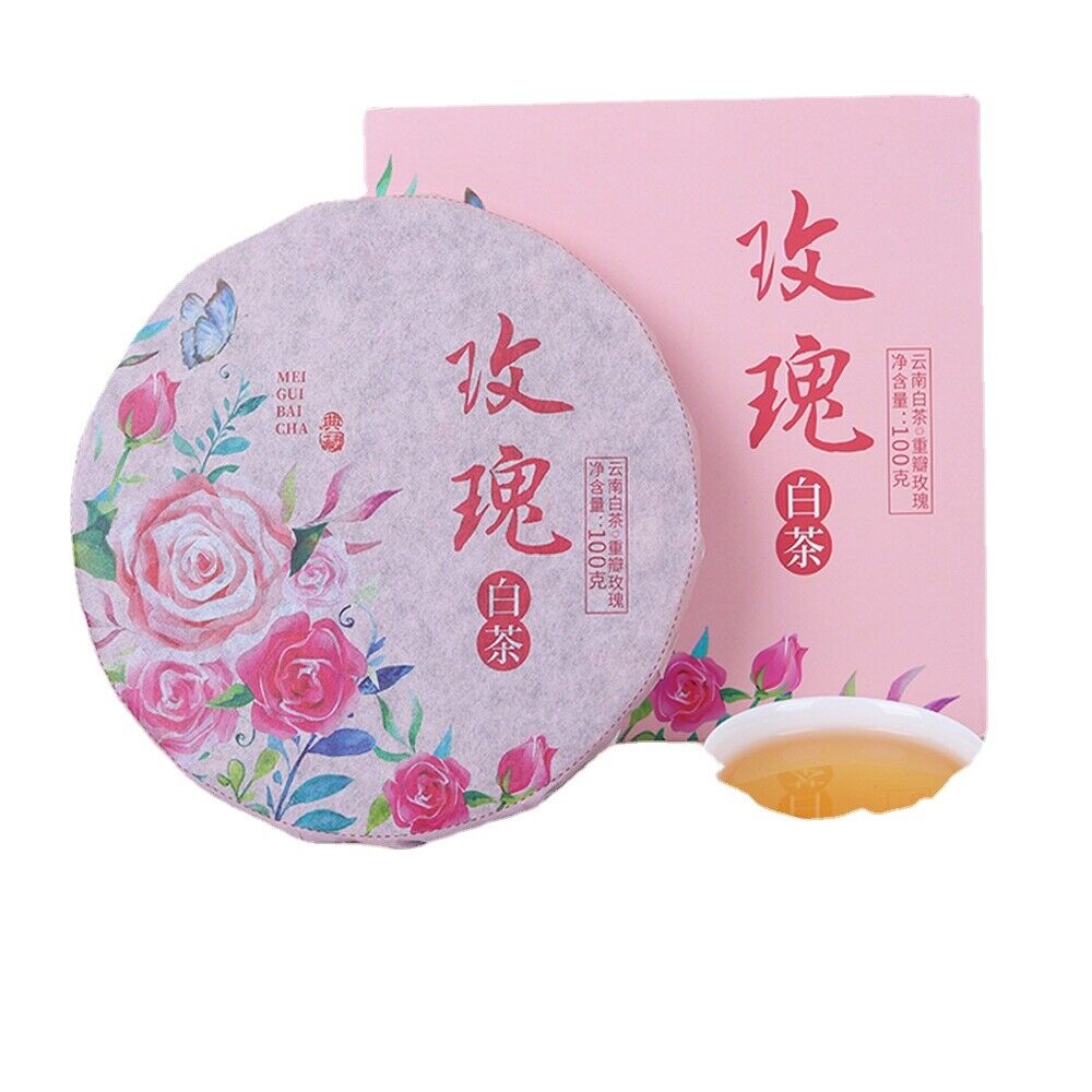 HelloYoung Yunnan Rose White Tea Cake Spring Tea Heavy Petal Rose Season Tea Rose Tea 100g Main image