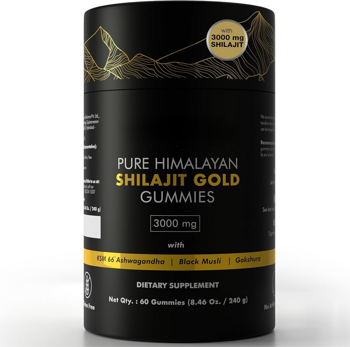 Energy Boost Reine Himalaya Shilajit Gummis | Mit Ashwagandha,Gokshura & anderen