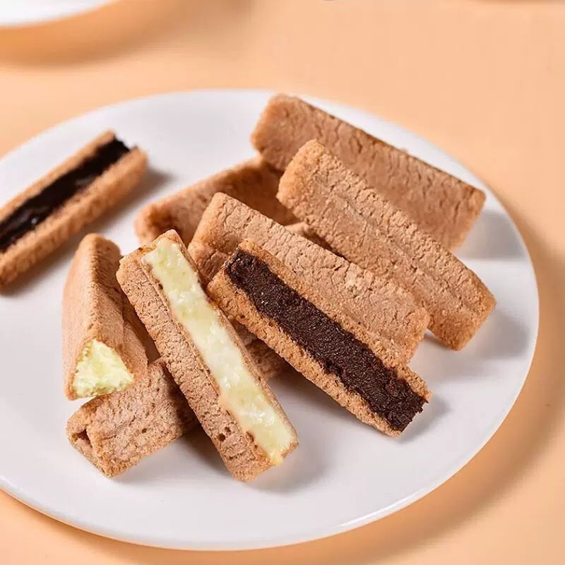 Lava Triangle Crispy Wafer with Chocolate and Milk Filling Crunchy Snack Box